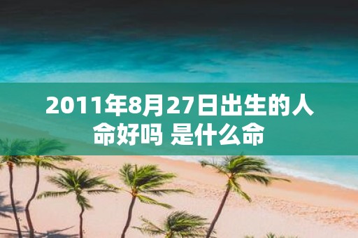 2011年8月27日出生的人命好吗 是什么命