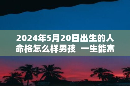 2025年5月20日出生的人命格怎么样男孩 一生能富贵吗