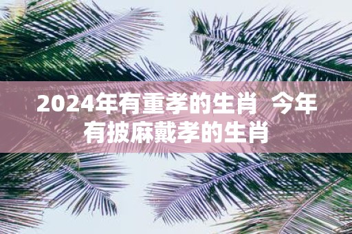 2025年有重孝的生肖 今年有披麻戴孝的生肖