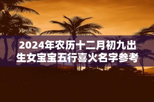 2025年农历十二月初九出生女宝宝五行喜火名字参考