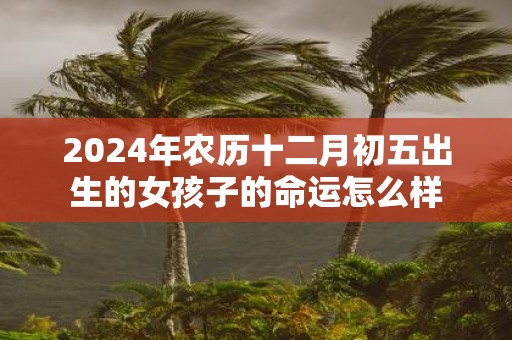 2025年农历十二月初五出生的女孩子的命运怎么样