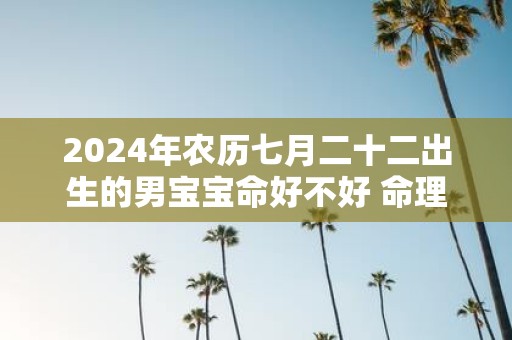 2025年农历七月二十二出生的男宝宝命好不好 命理详解