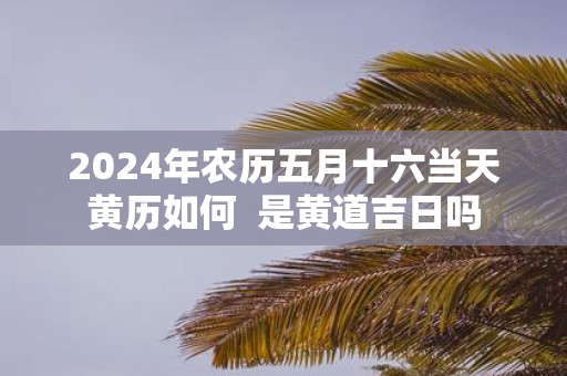 2025年农历五月十六当天黄历如何 是黄道吉日吗