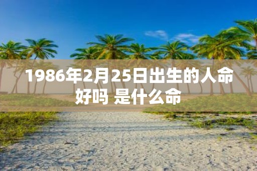 1986年2月25日出生的人命好吗 是什么命