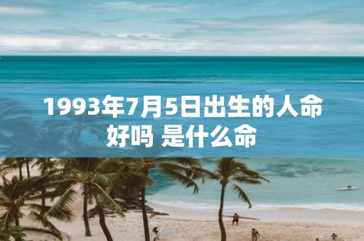 1993年7月5日出生的人命好吗 是什么命
