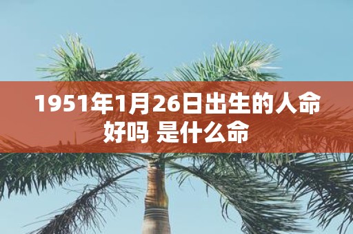1951年1月26日出生的人命好吗 是什么命