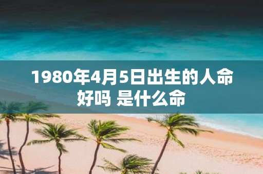 1980年4月5日出生的人命好吗 是什么命