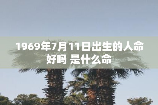1969年7月11日出生的人命好吗 是什么命