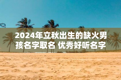 2025年立秋出生的缺火男孩名字取名 优秀好听名字推荐