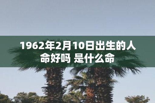 1962年2月10日出生的人命好吗 是什么命
