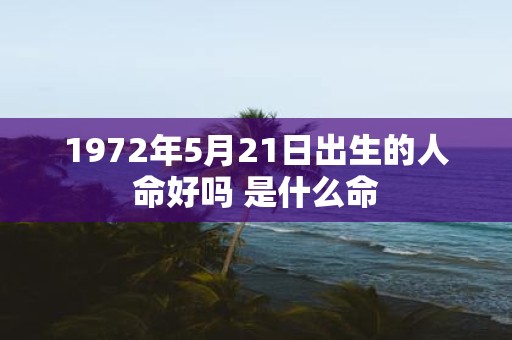 1972年5月21日出生的人命好吗 是什么命