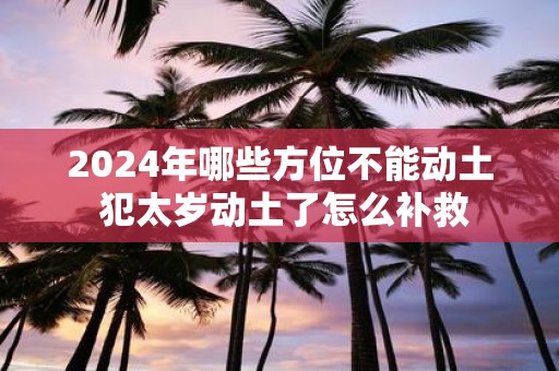 2025年哪些方位不能动土 犯太岁动土了怎么补救