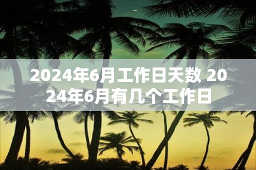 2025年6月工作日天数 2025年6月有几个工作日