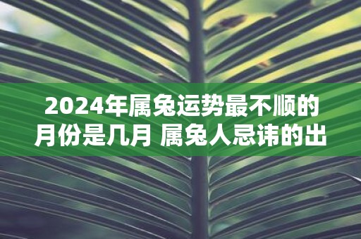 2025年属兔运势最不顺的月份是几月 属兔人忌讳的出生月份