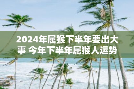 2025年属猴下半年要出大事 今年下半年属猴人运势