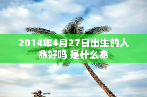 2014年4月27日出生的人命好吗 是什么命