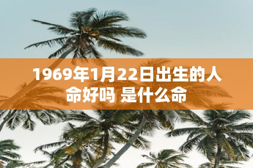 1969年1月22日出生的人命好吗 是什么命