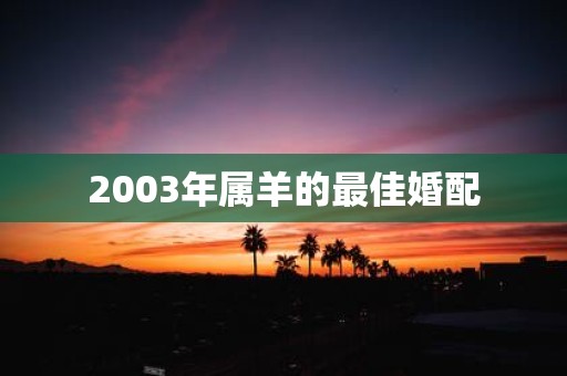 2003年属羊的最佳婚配