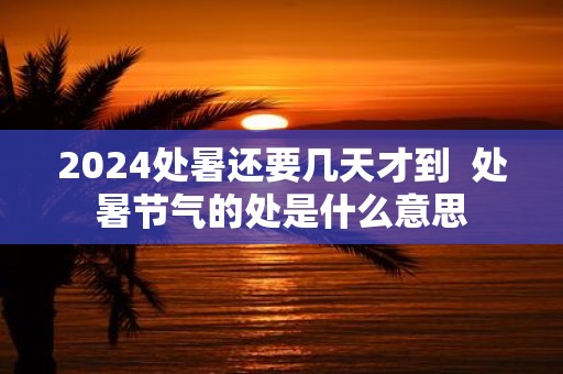 2025处暑还要几天才到 处暑节气的处是什么意思
