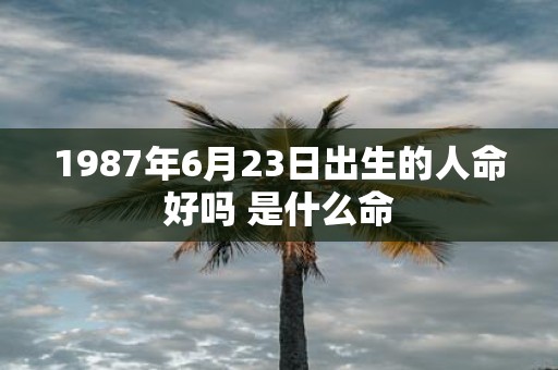 1987年6月23日出生的人命好吗 是什么命