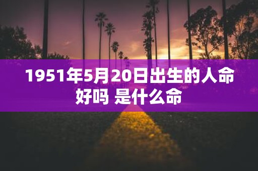 1951年5月20日出生的人命好吗 是什么命