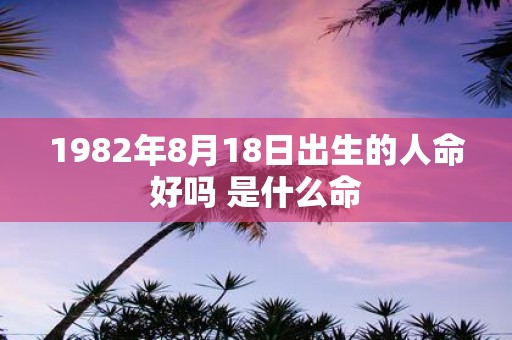 1982年8月18日出生的人命好吗 是什么命