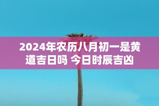 2025年农历八月初一是黄道吉日吗 今日时辰吉凶