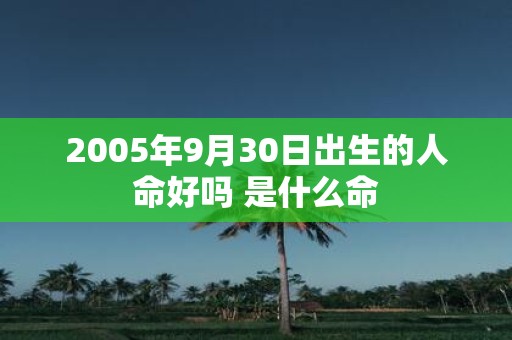 2005年9月30日出生的人命好吗 是什么命