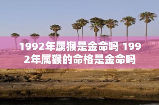 1992年属猴是金命吗 1992年属猴的命格是金命吗