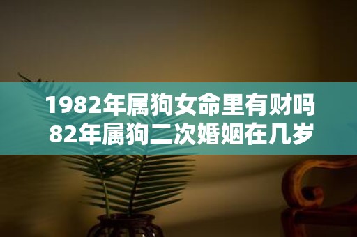 1982年属狗女命里有财吗 82年属狗二次婚姻在几岁