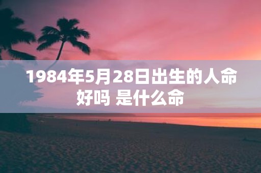 1984年5月28日出生的人命好吗 是什么命