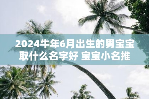 2025牛年6月出生的男宝宝取什么名字好 宝宝小名推荐