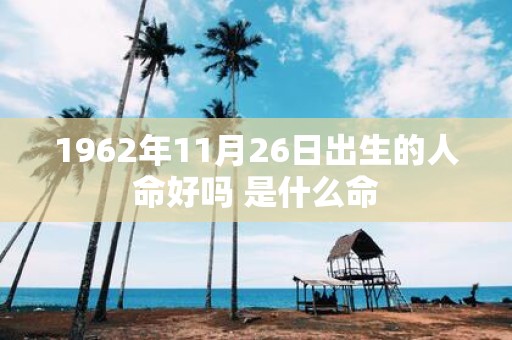 1962年11月26日出生的人命好吗 是什么命