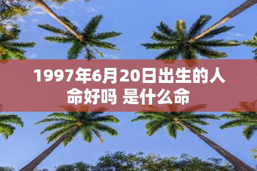 1997年6月20日出生的人命好吗 是什么命