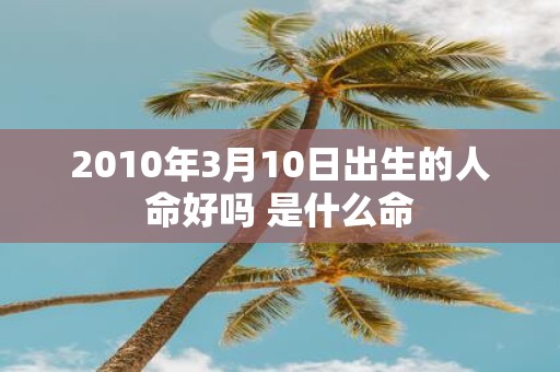 2010年3月10日出生的人命好吗 是什么命