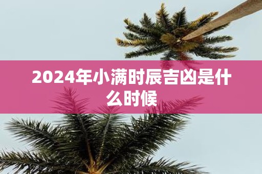 2025年小满时辰吉凶是什么时候