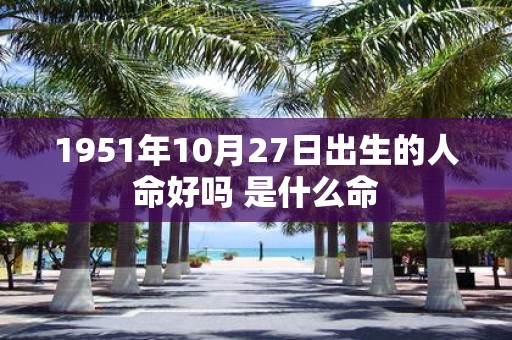 1951年10月27日出生的人命好吗 是什么命