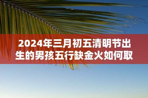 2025年三月初五清明节出生的男孩五行缺金火如何取名