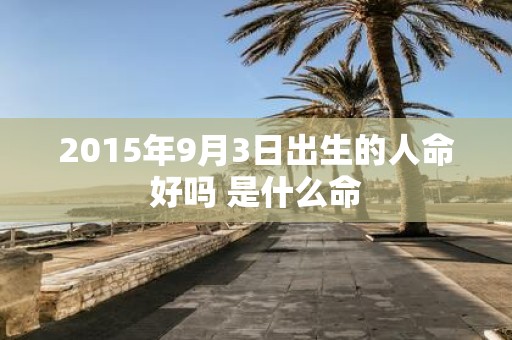 2015年9月3日出生的人命好吗 是什么命