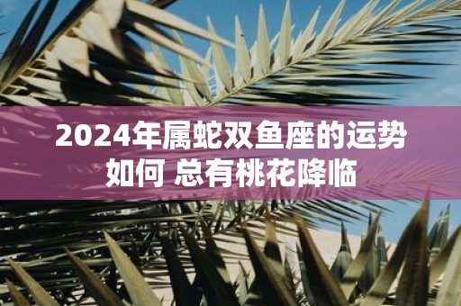 2025年属蛇双鱼座的运势如何 总有桃花降临