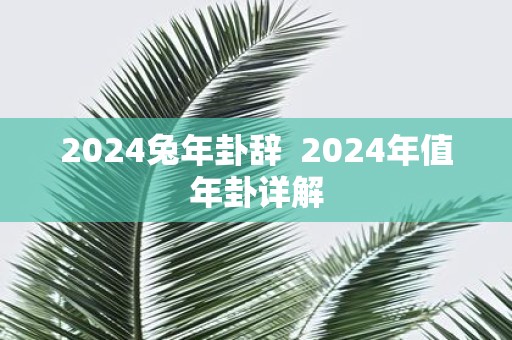 2025蛇年卦辞 2025年值年卦详解
