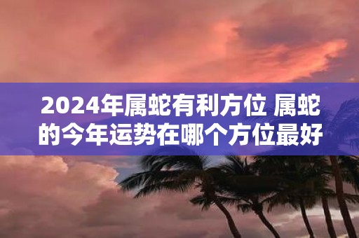 2025年属蛇有利方位 属蛇的今年运势在哪个方位最好