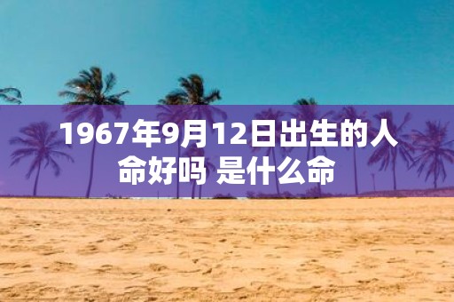 1967年9月12日出生的人命好吗 是什么命