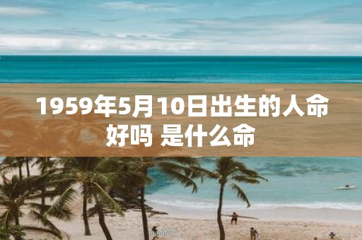 1959年5月10日出生的人命好吗 是什么命