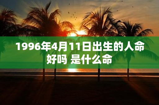 1996年4月11日出生的人命好吗 是什么命