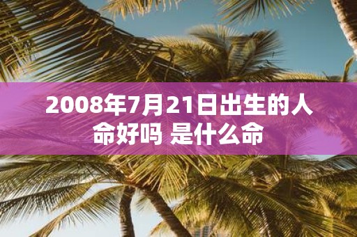 2008年7月21日出生的人命好吗 是什么命