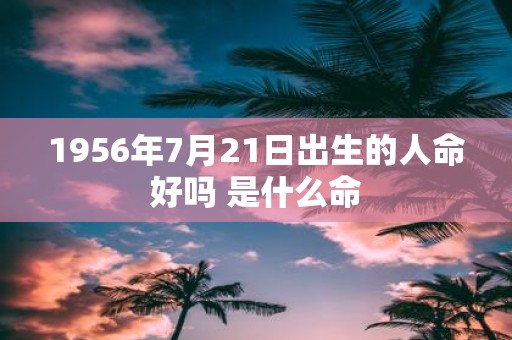 1956年7月21日出生的人命好吗 是什么命
