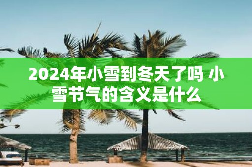 2025年小雪到冬天了吗 小雪节气的含义是什么