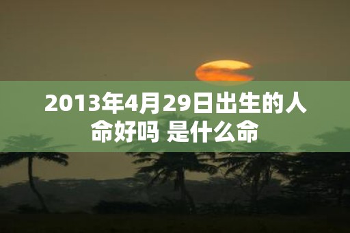 2013年4月29日出生的人命好吗 是什么命