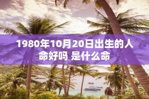 1980年10月20日出生的人命好吗 是什么命